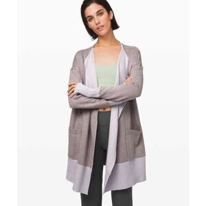 Lululemon Still Lotus Wrap Reversible Long Cardigan, Medium